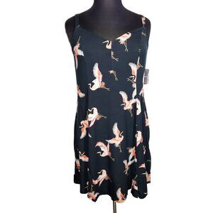 Torrid Super Soft Tropical Crane Bird Print Stretchy Flowy Short Dress Plus 1X